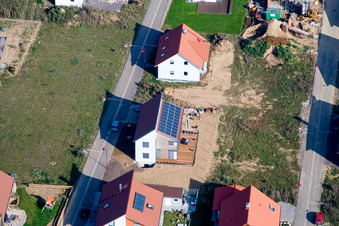 Photographie aérienne de Buchenweg, nouvelle zone de développement à Brotäckern à Steinweiler dans le département Rhénanie-Palatinat, Allemagne