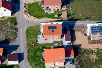 Buchenweg, nouvelle zone de développement à Brotäckern à Steinweiler dans le département Rhénanie-Palatinat, Allemagne hors des airs