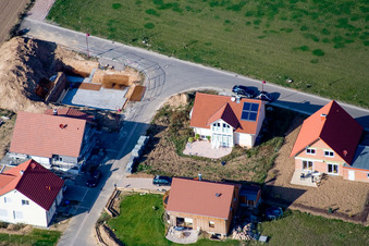 Chemin des colons à Steinweiler dans le département Rhénanie-Palatinat, Allemagne vue d'en haut