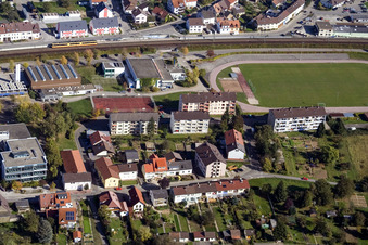 Enregistrement par drone de Lycée Ludwig-Marum Pfinztal à le quartier Berghausen in Pfinztal dans le département Bade-Wurtemberg, Allemagne