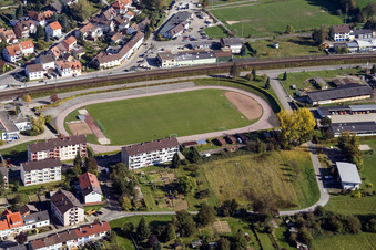Image drone de Lycée Ludwig-Marum Pfinztal à le quartier Berghausen in Pfinztal dans le département Bade-Wurtemberg, Allemagne