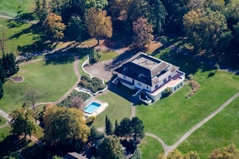 Photographie aérienne de Grötzingen, domaine Schmieder au Rittnerthof à le quartier Durlach in Karlsruhe dans le département Bade-Wurtemberg, Allemagne