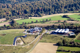 Vue aérienne de Incinération des déchets à le quartier Durlach in Karlsruhe dans le département Bade-Wurtemberg, Allemagne