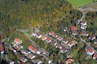 Quartier Hohenwettersbach in Karlsruhe dans le département Bade-Wurtemberg, Allemagne vue du ciel