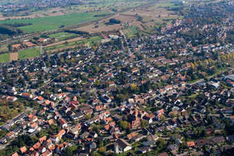 Vue aérienne de Grünwettersbach à le quartier Palmbach in Karlsruhe dans le département Bade-Wurtemberg, Allemagne