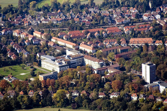 Photographie aérienne de Hôpital des Diaconesses à le quartier Rüppurr in Karlsruhe dans le département Bade-Wurtemberg, Allemagne