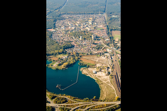Vue aérienne de Dorschberg à Wörth am Rhein dans le département Rhénanie-Palatinat, Allemagne