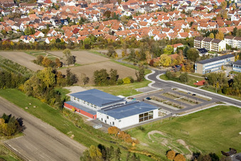 Salle Bienwald Kandel à Kandel dans le département Rhénanie-Palatinat, Allemagne vu d'un drone