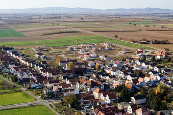 Vue oblique de Sur la haute piste à Kandel dans le département Rhénanie-Palatinat, Allemagne