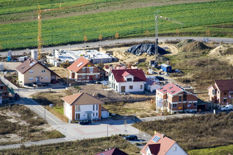 Sur la haute piste à Kandel dans le département Rhénanie-Palatinat, Allemagne hors des airs