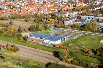 Salle Bienwald Kandel à Kandel dans le département Rhénanie-Palatinat, Allemagne vu d'un drone