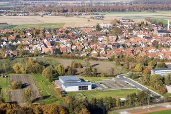 Salle Bienwald Kandel à Kandel dans le département Rhénanie-Palatinat, Allemagne hors des airs