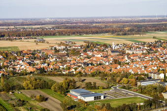Salle Bienwald Kandel à Kandel dans le département Rhénanie-Palatinat, Allemagne vue du ciel