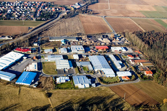 Vue aérienne de Zone industrielle de Froße Ahlmühle à Rohrbach dans le département Rhénanie-Palatinat, Allemagne
