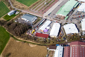 Vue aérienne de Horstring à le quartier Minderslachen in Kandel dans le département Rhénanie-Palatinat, Allemagne