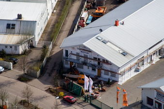 Vue aérienne de Toiture Mindum à le quartier Minderslachen in Kandel dans le département Rhénanie-Palatinat, Allemagne