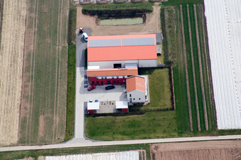 Vue aérienne de Aussiedlerhof Steegmüller à Offenbach an der Queich dans le département Rhénanie-Palatinat, Allemagne