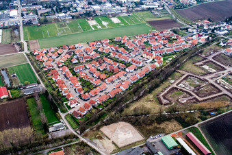 Photographie aérienne de Dans l'Eichelhorst à Herxheim bei Landau dans le département Rhénanie-Palatinat, Allemagne
