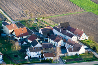 Welschhof à Freckenfeld dans le département Rhénanie-Palatinat, Allemagne vue d'en haut
