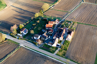 Welschhof à Freckenfeld dans le département Rhénanie-Palatinat, Allemagne vue du ciel