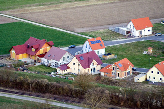 Nouvelle zone de développement NO à le quartier Schaidt in Wörth am Rhein dans le département Rhénanie-Palatinat, Allemagne d'en haut