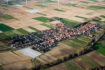 Vue aérienne de Du sud-ouest à Herxheimweyher dans le département Rhénanie-Palatinat, Allemagne