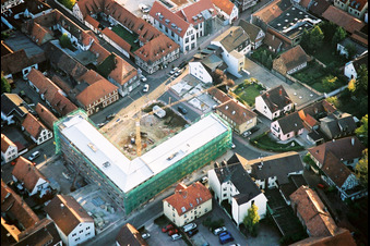 Vue aérienne de Rheinstraße Hauptstraße Juststraße Markstr à Kandel dans le département Rhénanie-Palatinat, Allemagne