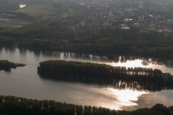 Vue aérienne de Russheim Vieux Rhin à Germersheim dans le département Rhénanie-Palatinat, Allemagne