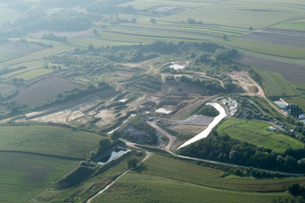 Vue aérienne de Décharge à Schaffhouse-près-Seltz dans le département Bas Rhin, France