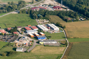 Vue aérienne de Beinheim dans le département Bas Rhin, France