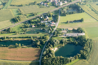 Enregistrement par drone de Drusenheim dans le département Bas Rhin, France