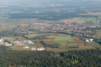 Vue oblique de Quartier Freistett in Rheinau dans le département Bade-Wurtemberg, Allemagne