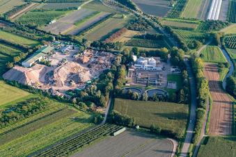 Vue aérienne de Association des eaux usées Vorderes Renchtal à Renchen dans le département Bade-Wurtemberg, Allemagne
