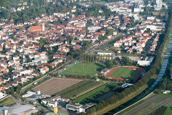 Vue aérienne de Stade Renchtal à Oberkirch dans le département Bade-Wurtemberg, Allemagne