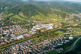 Vue aérienne de Papeterie August Koehler SE à Oberkirch dans le département Bade-Wurtemberg, Allemagne