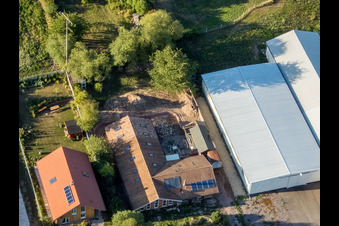 Quartier Billigheim in Billigheim-Ingenheim dans le département Rhénanie-Palatinat, Allemagne vu d'un drone