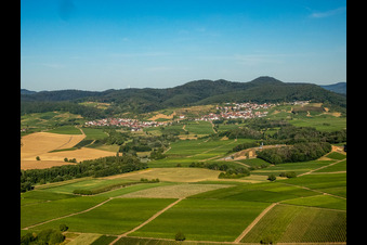 Vue d'oiseau de Quartier Gleiszellen in Gleiszellen-Gleishorbach dans le département Rhénanie-Palatinat, Allemagne