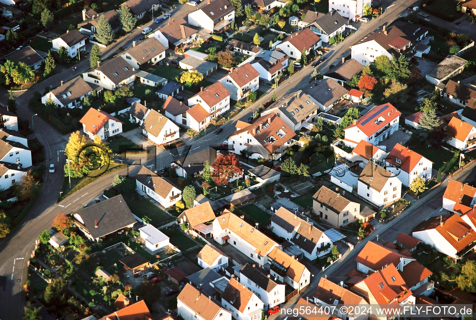 Vue aérienne de Rue Robert Koch à Kandel dans le département Rhénanie-Palatinat, Allemagne