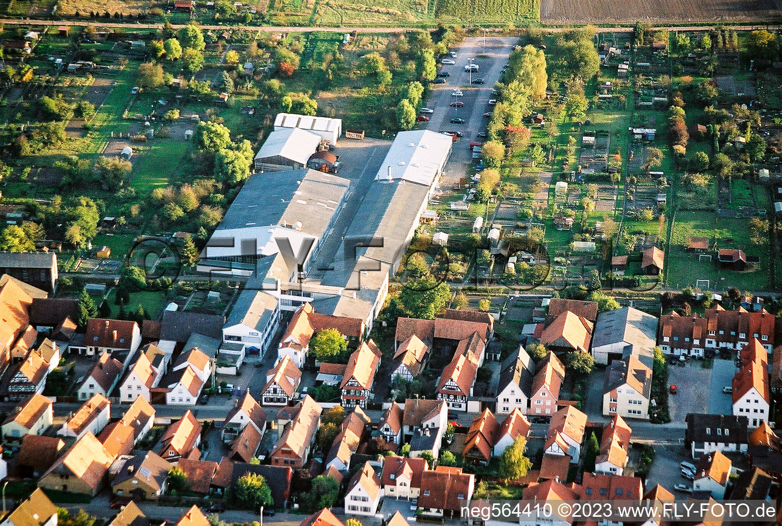 Photographie aérienne de DBK, Rheinstr. à Kandel dans le département Rhénanie-Palatinat, Allemagne