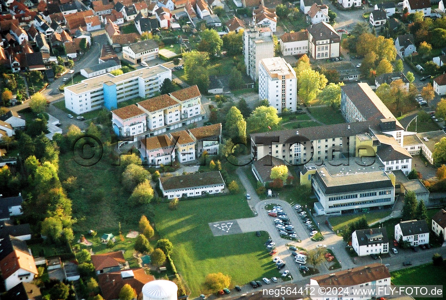 Hôpital à Kandel dans le département Rhénanie-Palatinat, Allemagne d'en haut