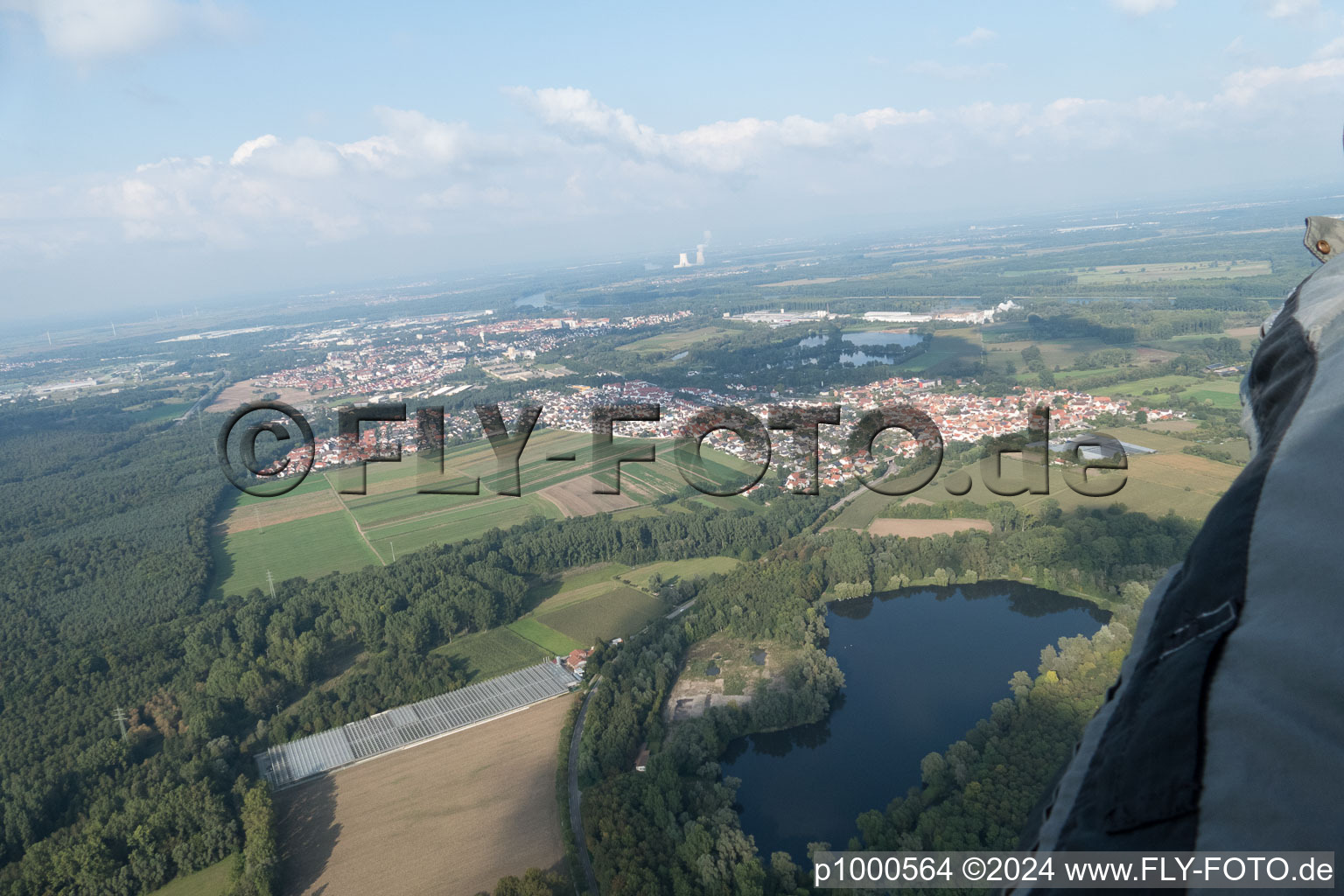 Vue d'oiseau de Germersheim dans le département Rhénanie-Palatinat, Allemagne