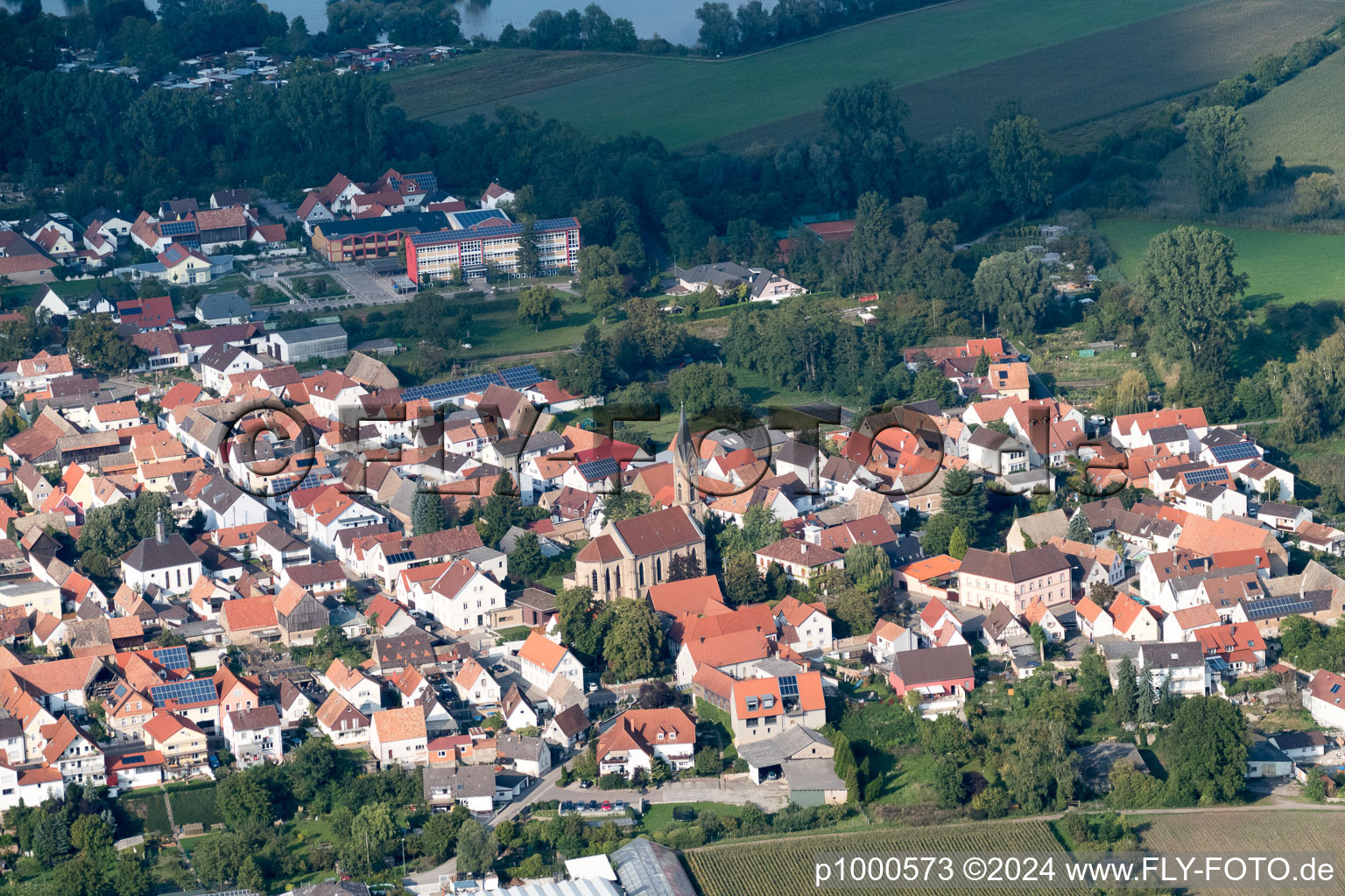 Image drone de Germersheim dans le département Rhénanie-Palatinat, Allemagne