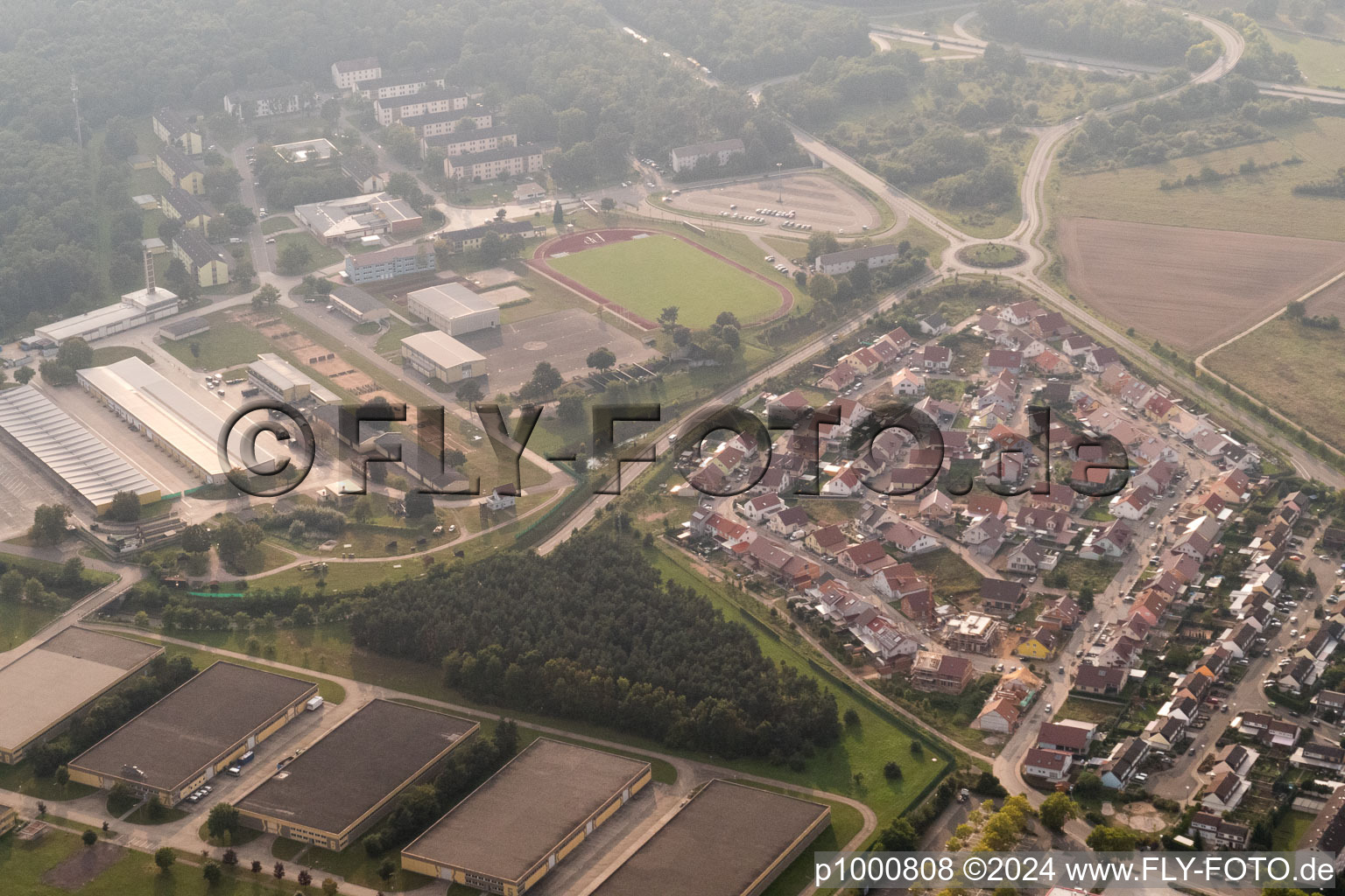 Germersheim dans le département Rhénanie-Palatinat, Allemagne vue du ciel