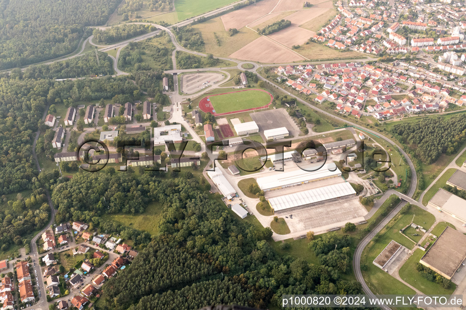 Photographie aérienne de Germersheim dans le département Rhénanie-Palatinat, Allemagne