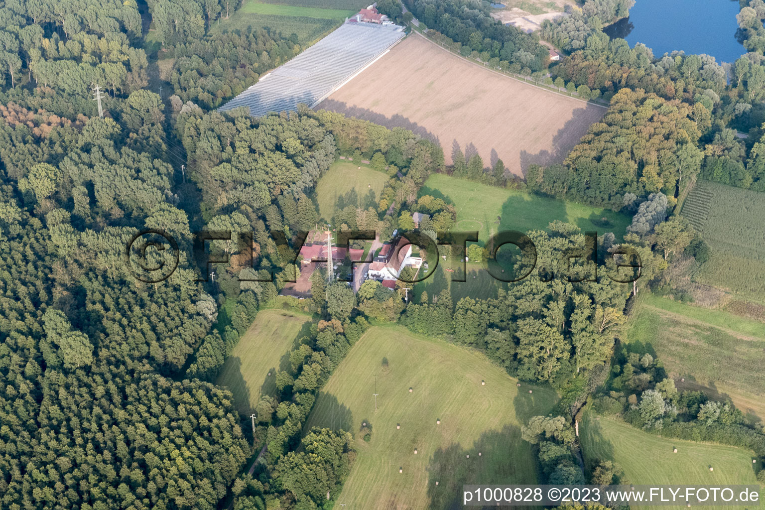Enregistrement par drone de Quartier Sondernheim in Germersheim dans le département Rhénanie-Palatinat, Allemagne