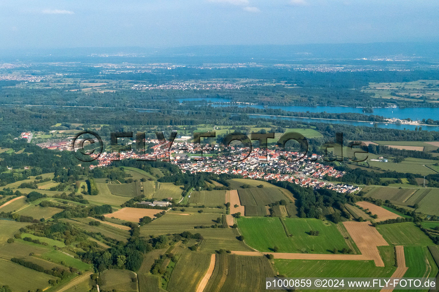 Vue d'oiseau de Mothern dans le département Bas Rhin, France