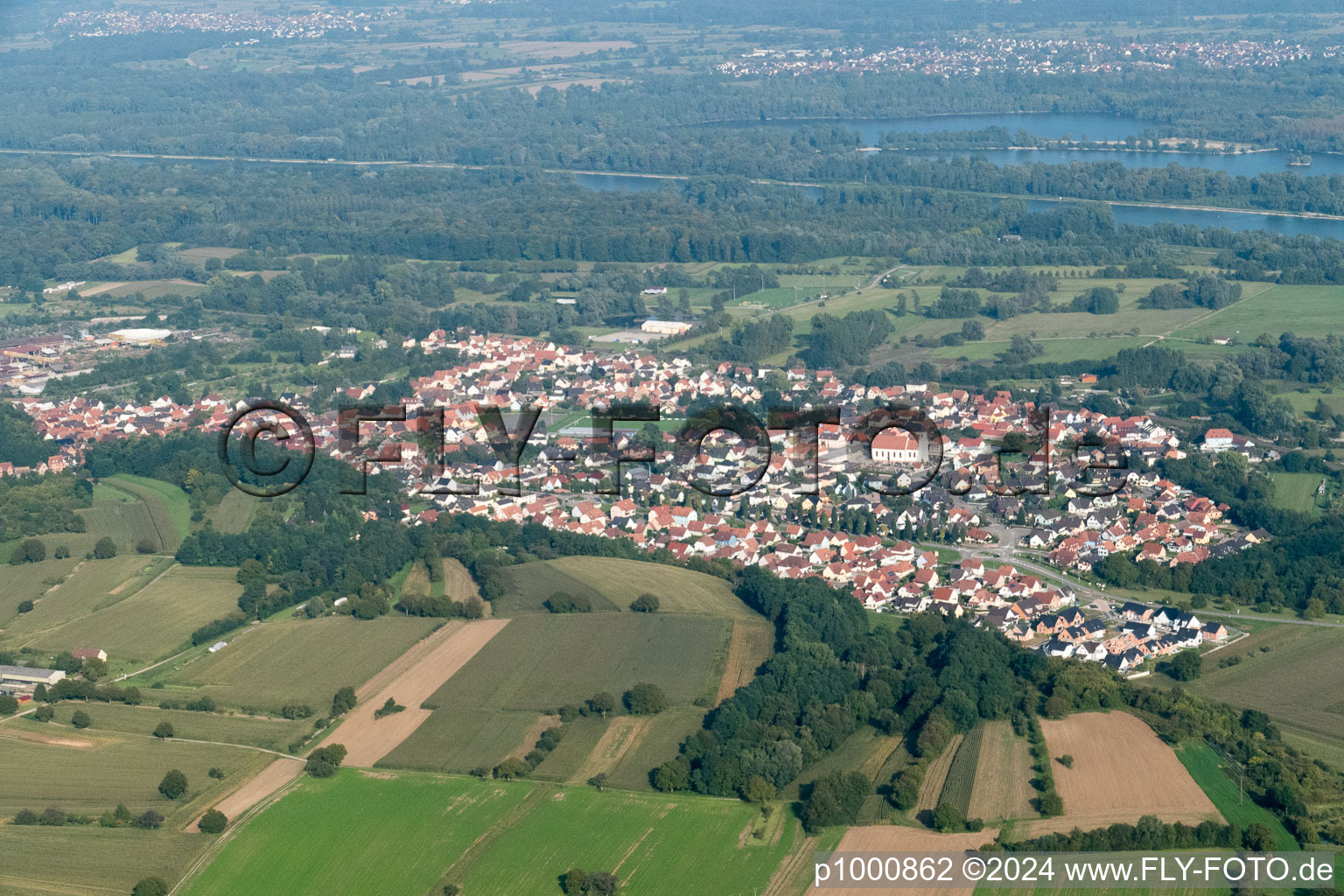 Mothern dans le département Bas Rhin, France vue du ciel