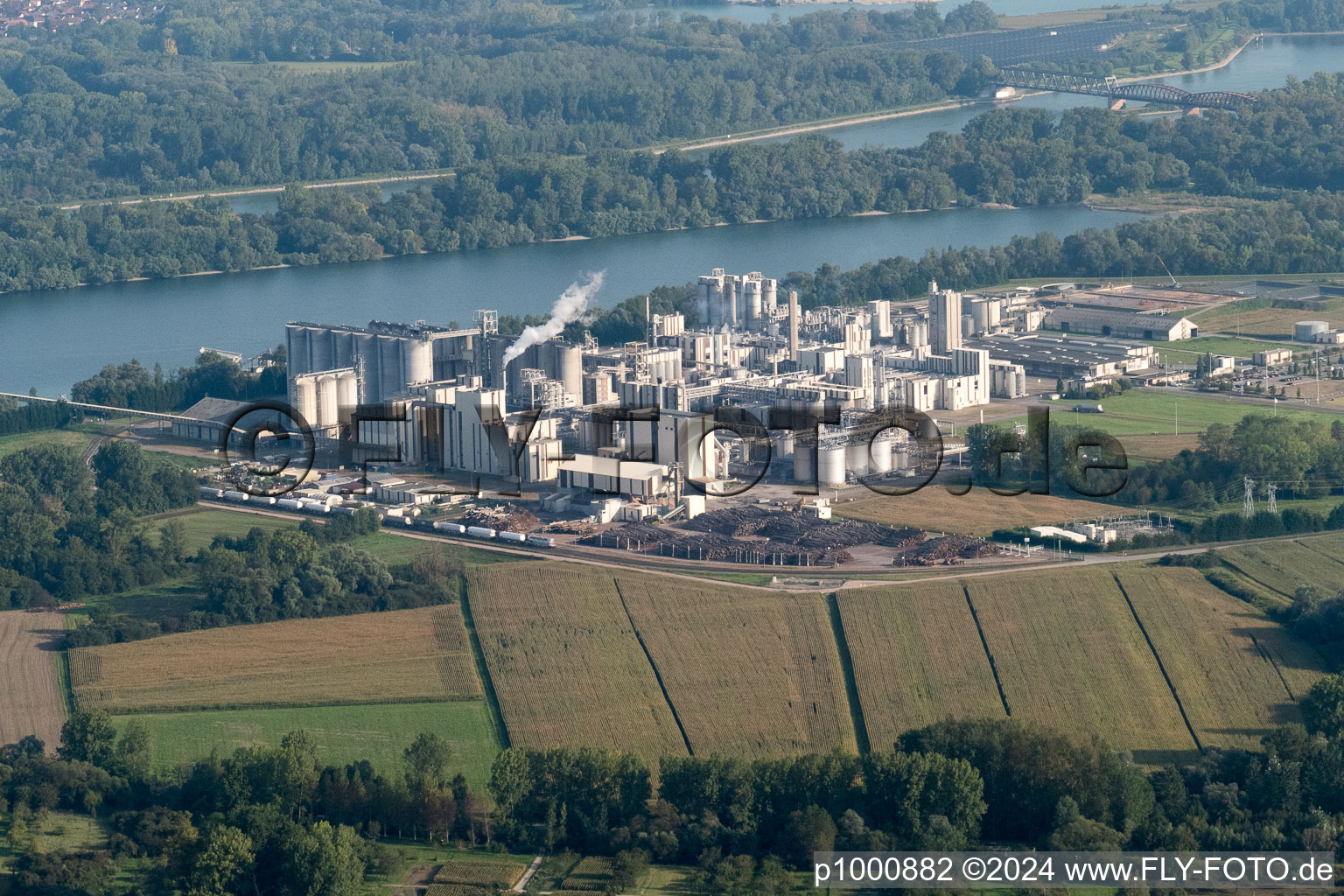 Industrie à Beinheim dans le département Bas Rhin, France vue du ciel