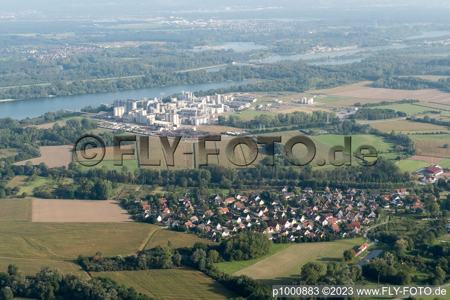 Beinheim dans le département Bas Rhin, France vue d'en haut