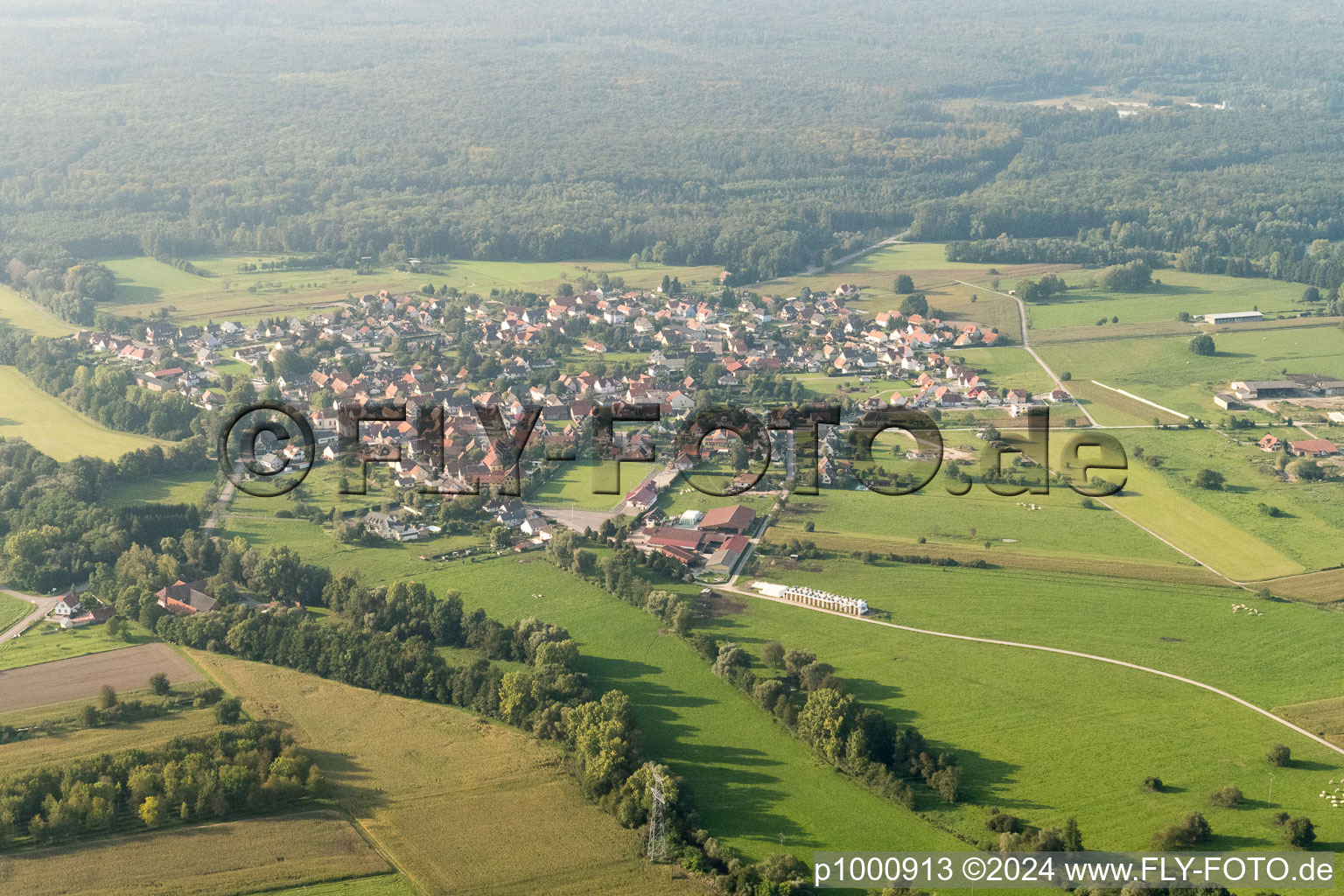 Forstfeld dans le département Bas Rhin, France hors des airs